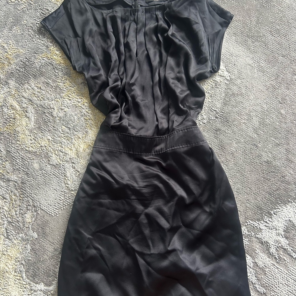 Boss Black Satin Mini Dress